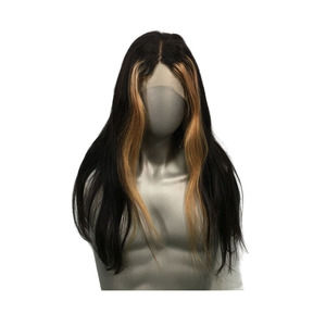 Nadula Hand Tied Straight Lace Wig, Size 24" - Brown/Blonde